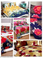 King-size polycotton bedsheets set, 5 double bedsheets (90*90), 10 pillow covers by SAHAJA TRADERS for AC rooms, ideal for adults and anniversaries